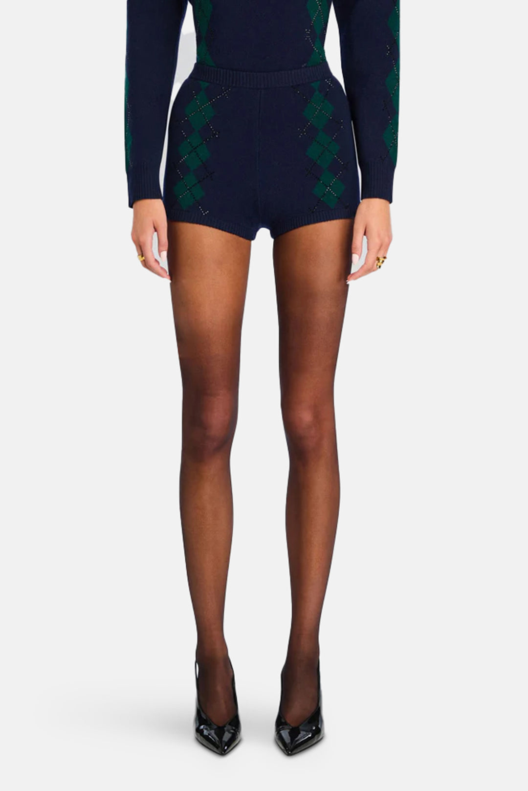 Filomina Embellished Short Pine/Navy