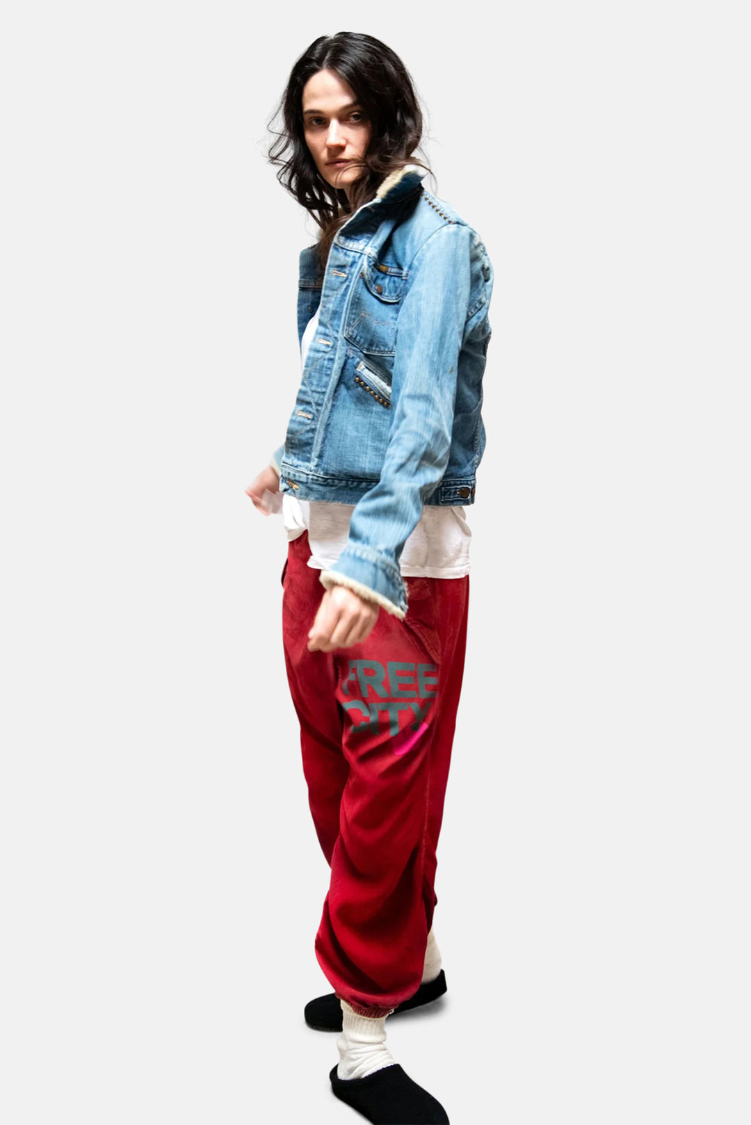 Flap/Snap FREECITY Matte/Satin Airjump Pant - Artyard Red