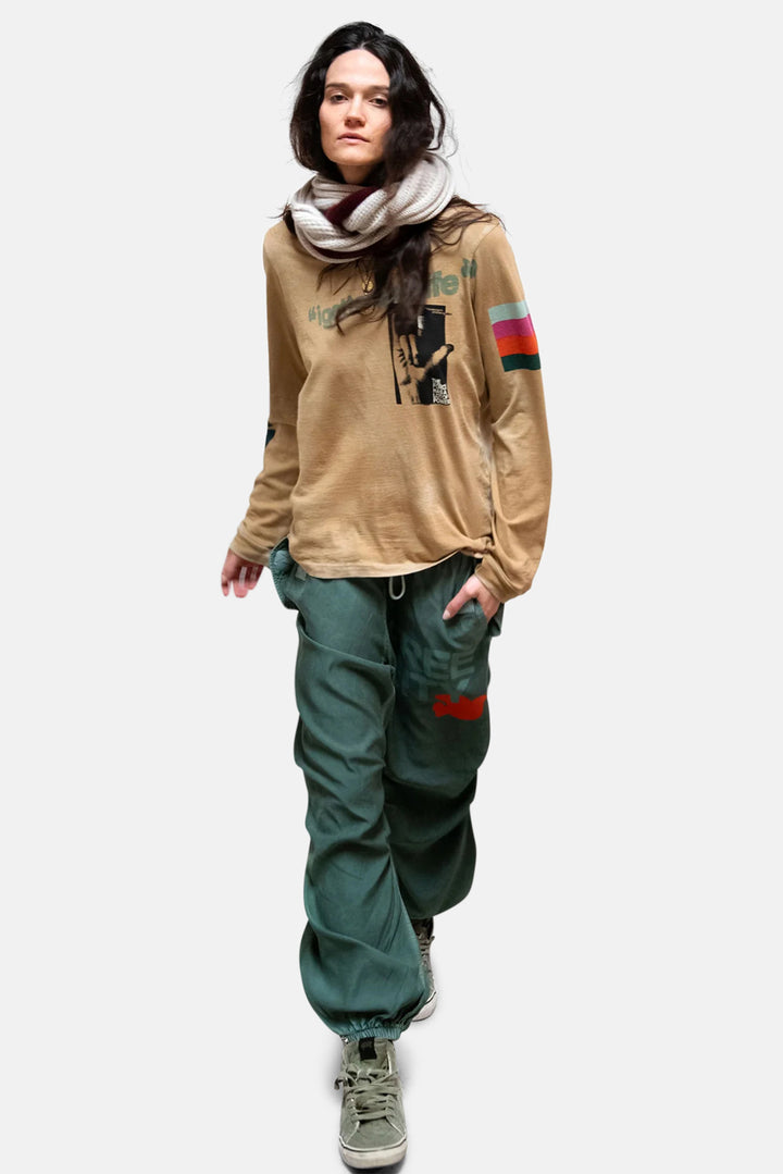 Flap/Snap FREECITY Matte/Satin Airjump Pant - Surplus Powder