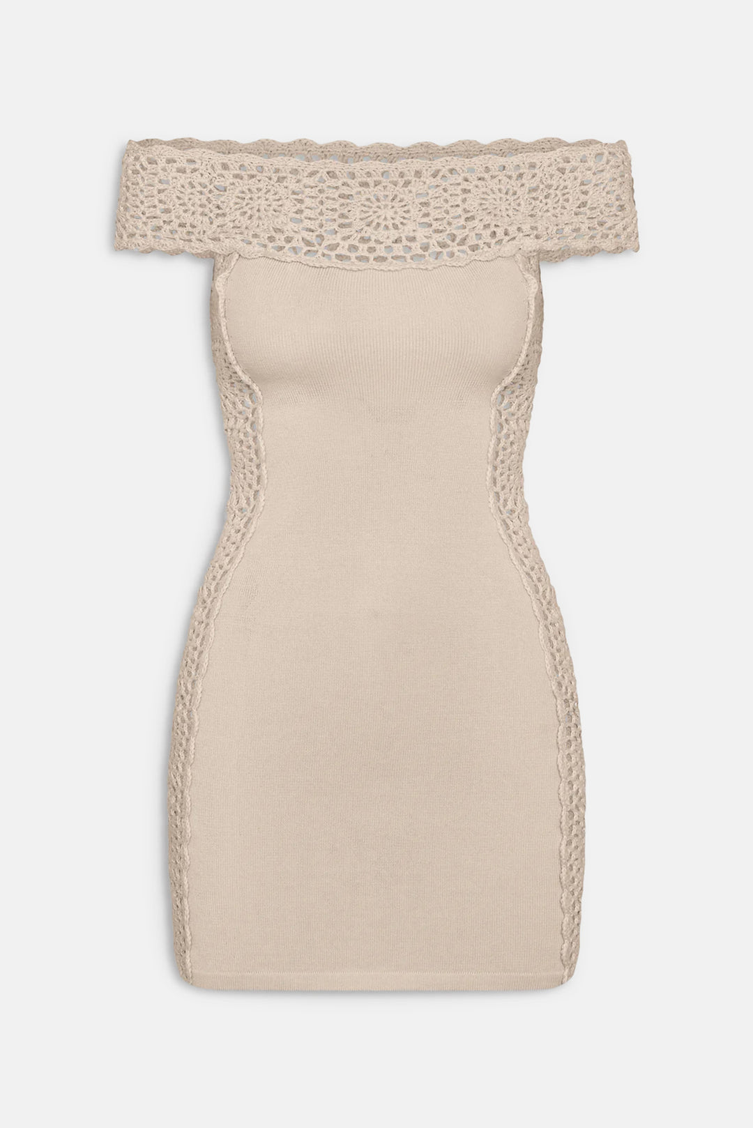 Fleur Crochet Knit Mini Dress Summer Crochet