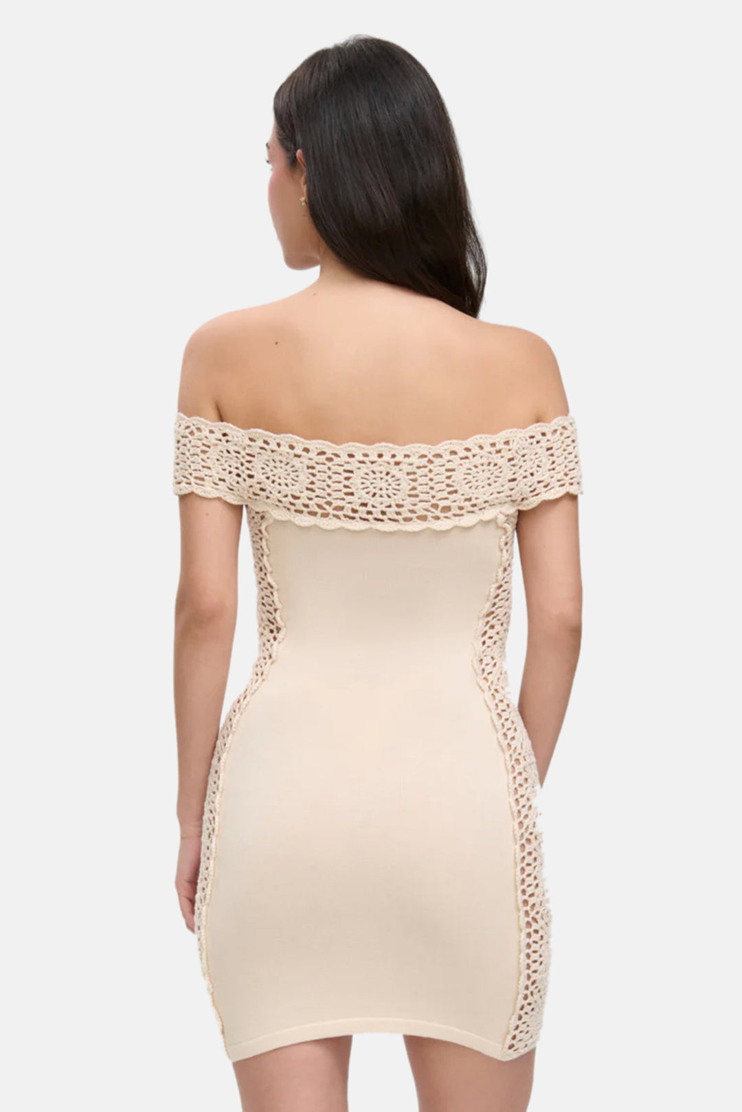 Fleur Crochet Knit Mini Dress Summer Crochet