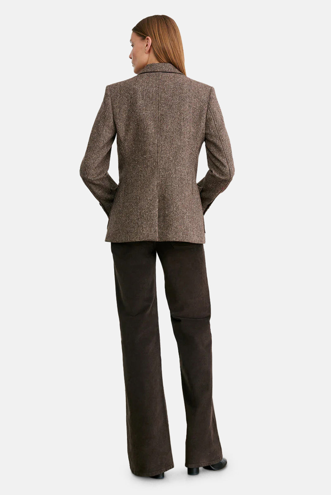 Fleur Jacket With Combo Brown Donegal