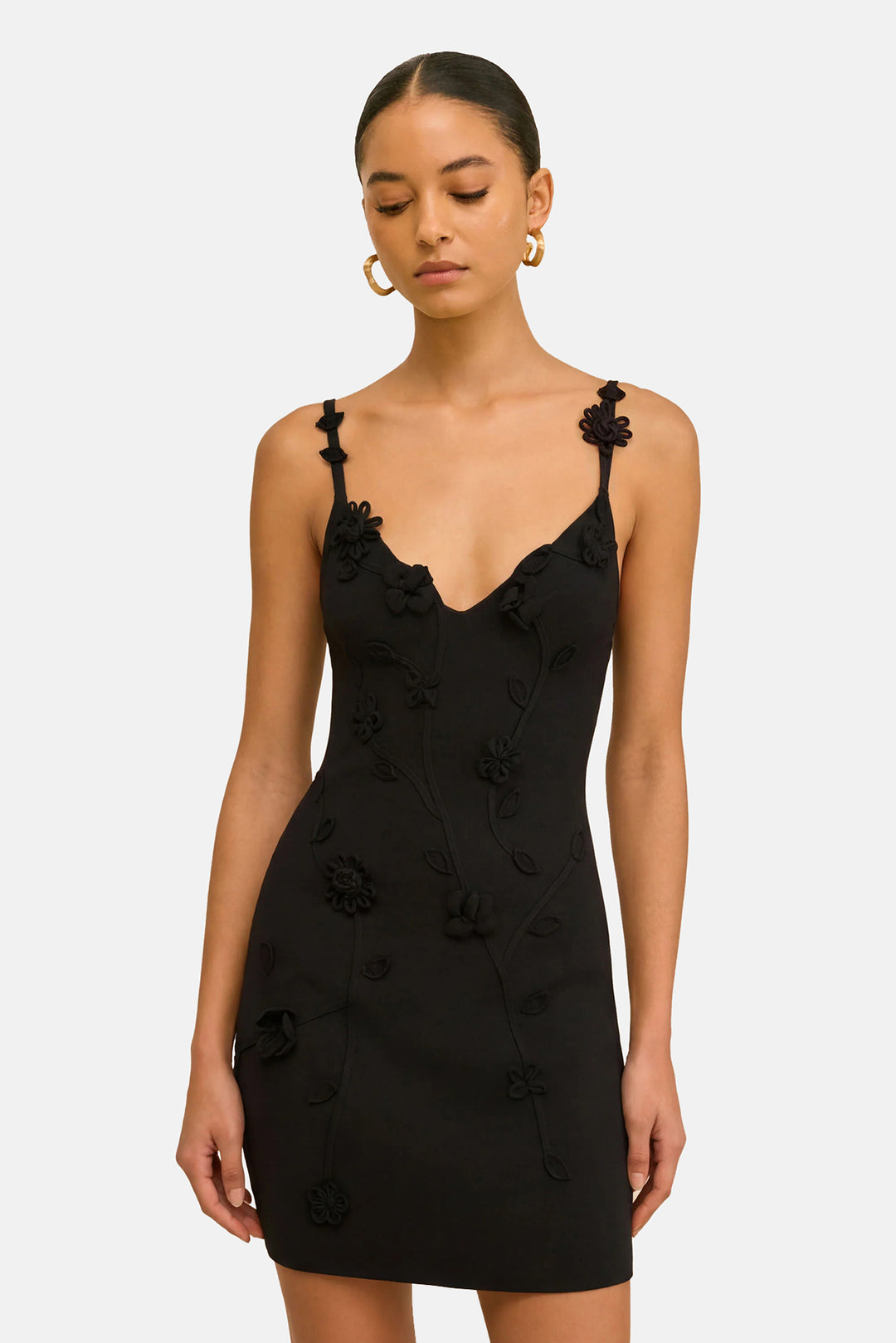 Flora Knit Dress Black