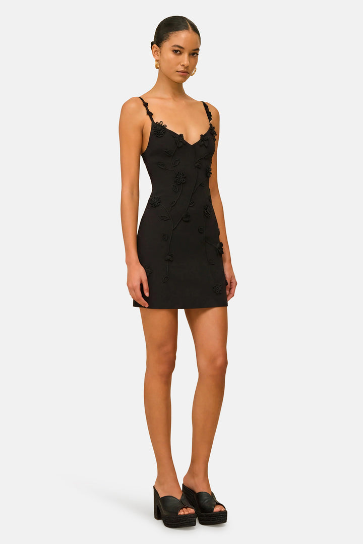 Flora Knit Dress Black
