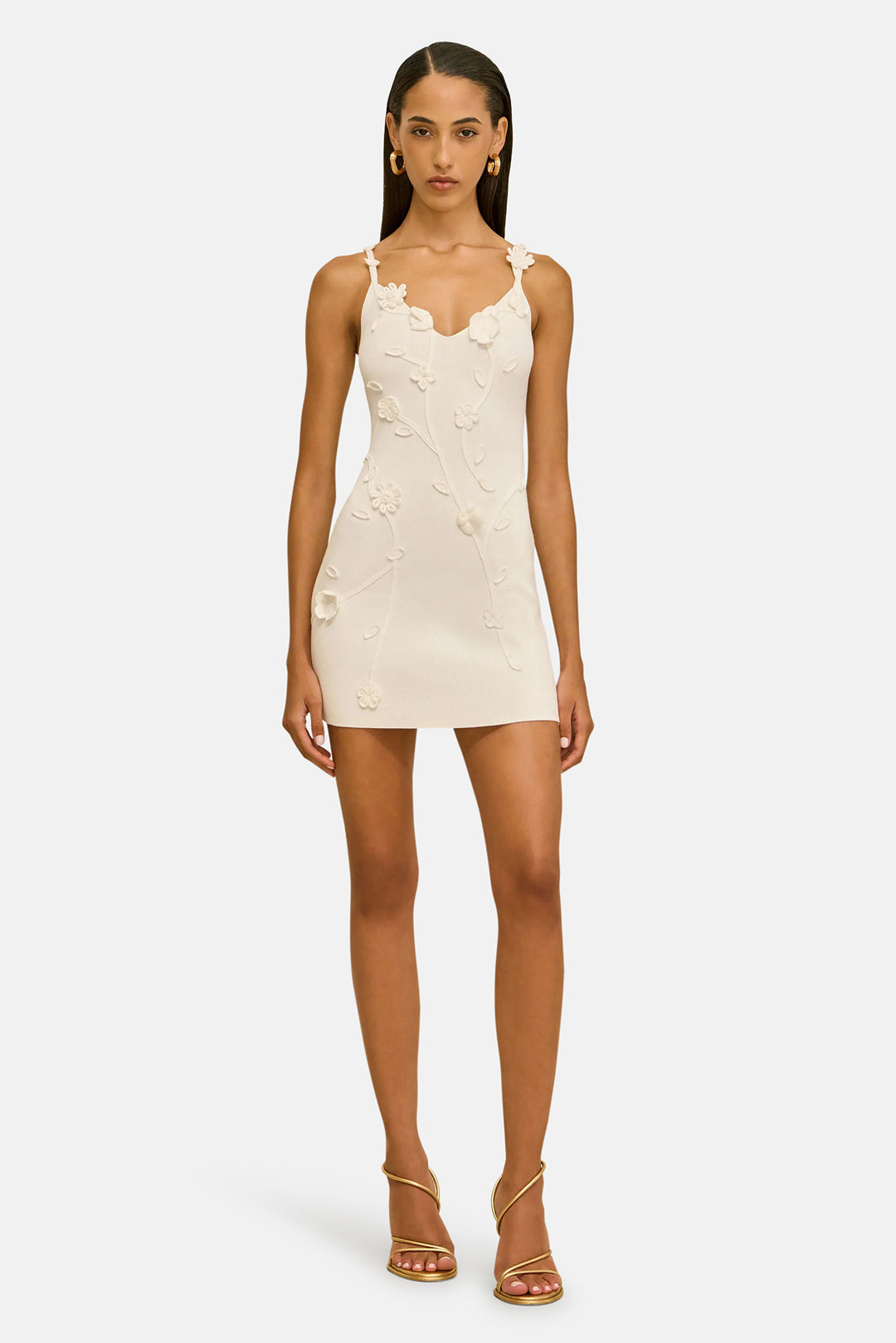 Flora Knit Dress Off White