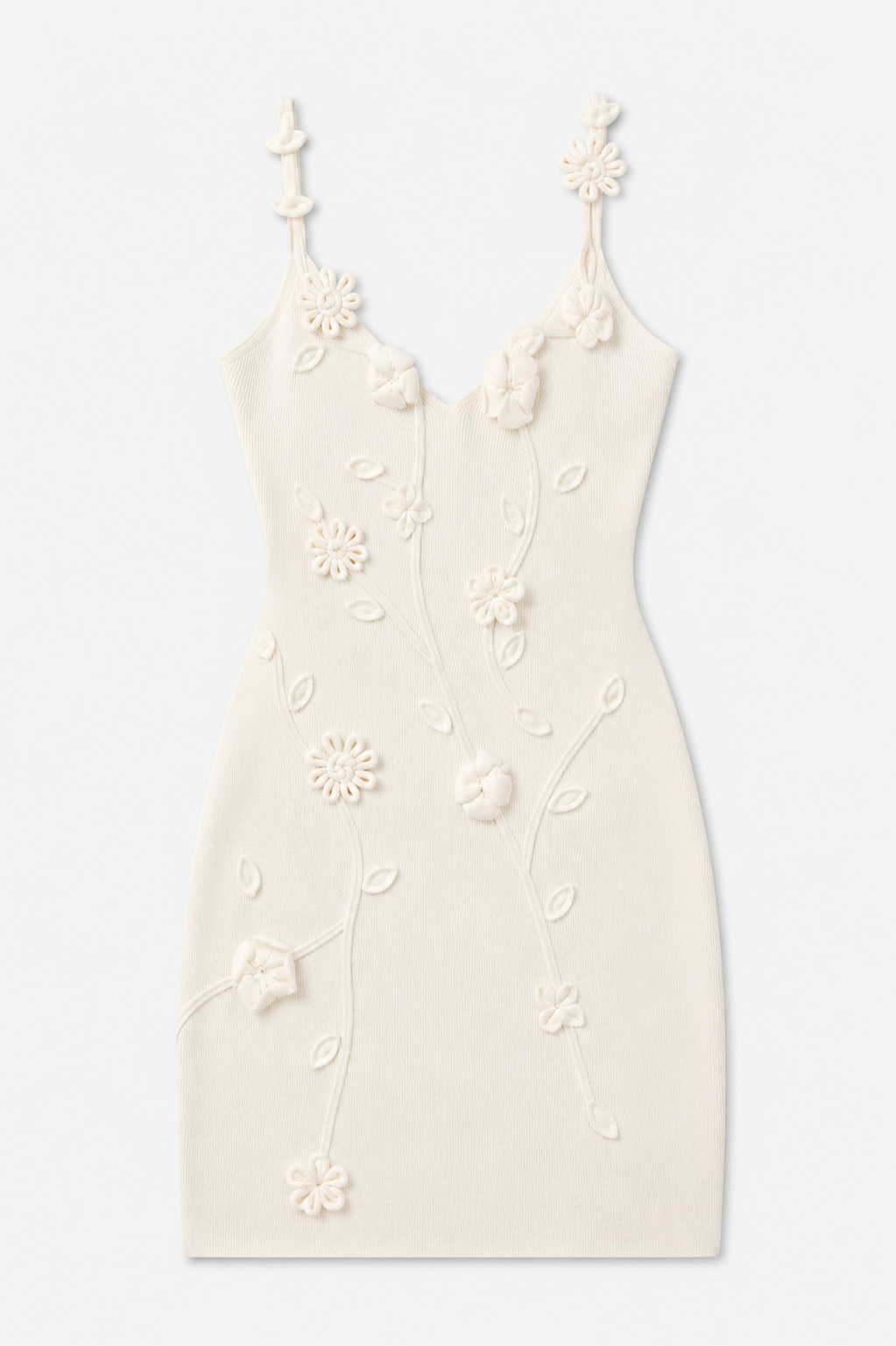 Flora Knit Dress Off White