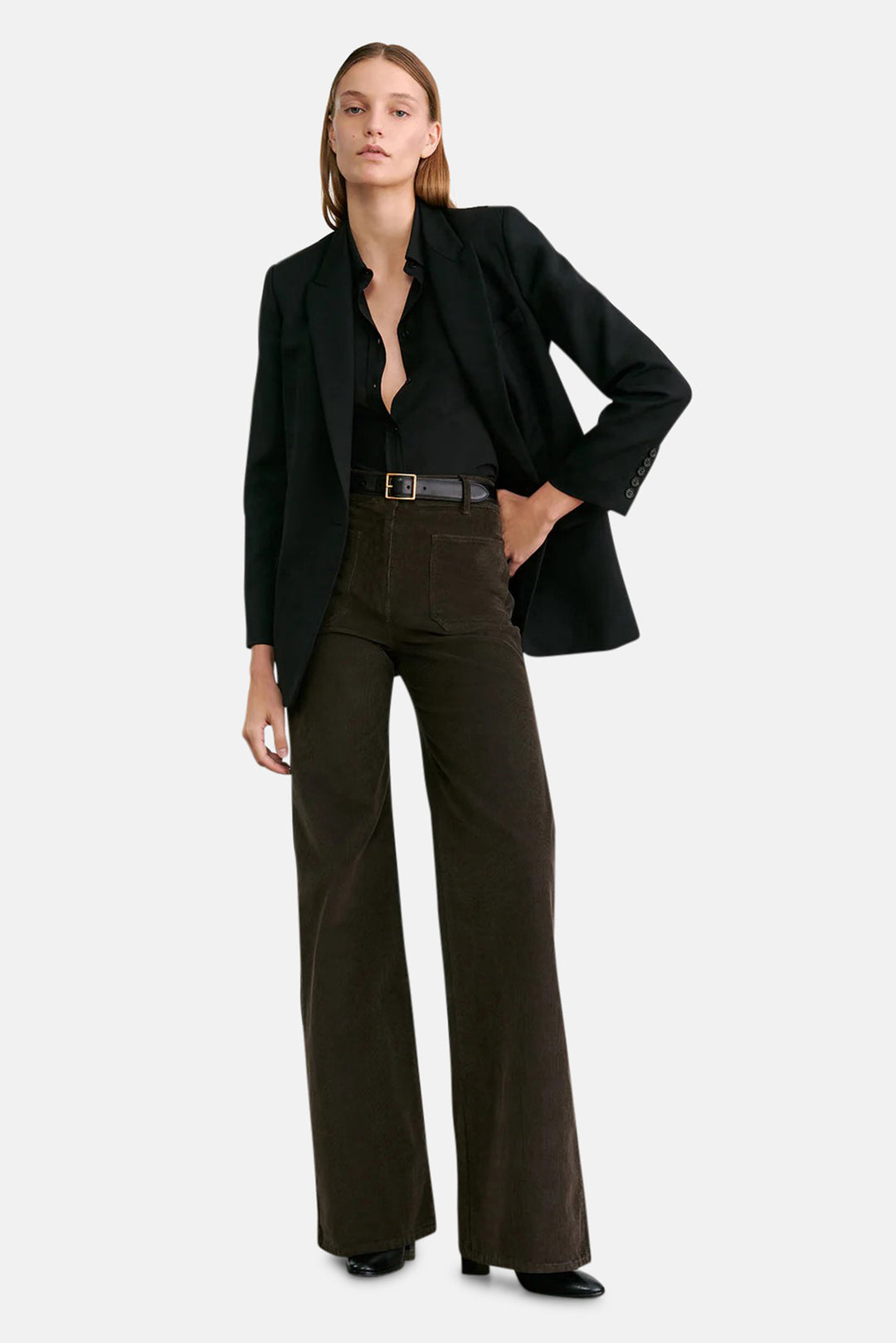 Florence Corduroy Pant Chocolate Brown