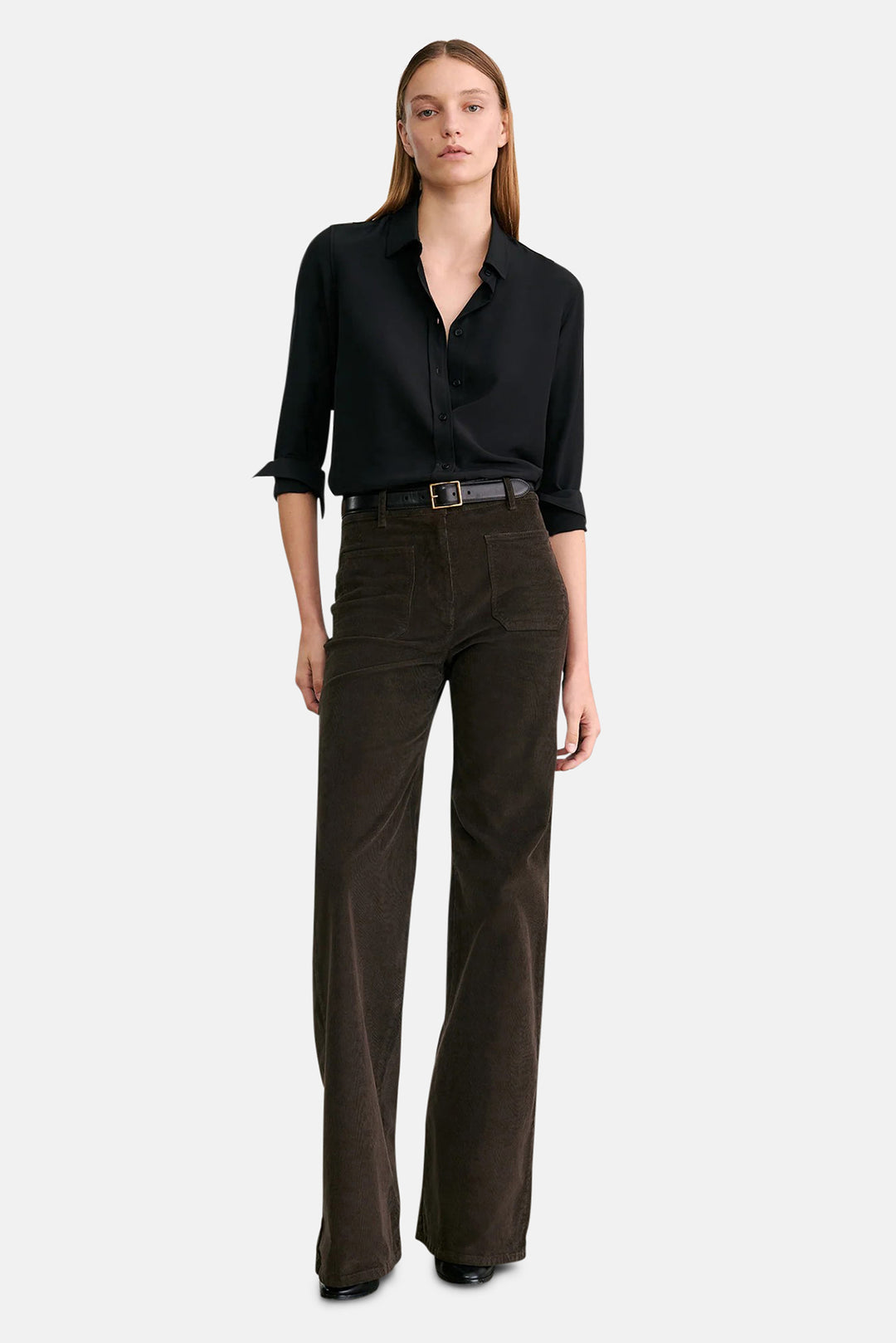 Florence Corduroy Pant Chocolate Brown