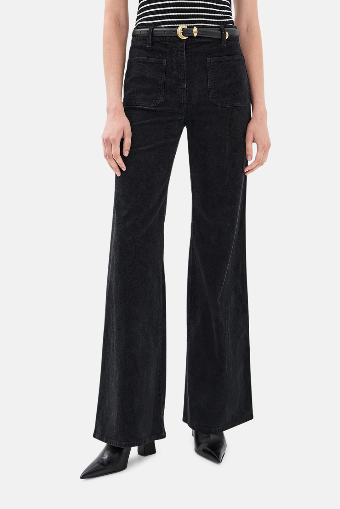 Florence Corduroy Pant Dark Charcoal