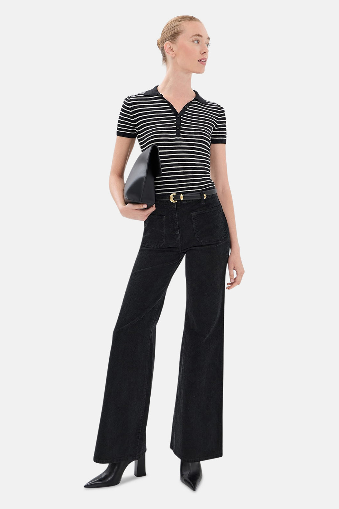 Florence Corduroy Pant Dark Charcoal
