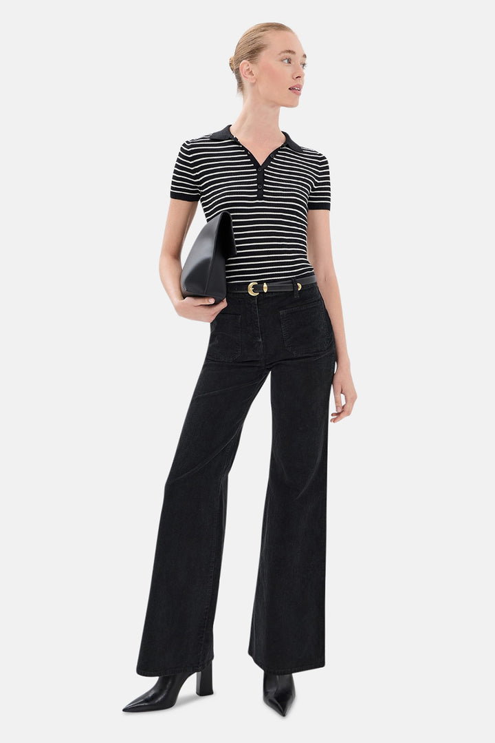 Florence Corduroy Pant Dark Charcoal