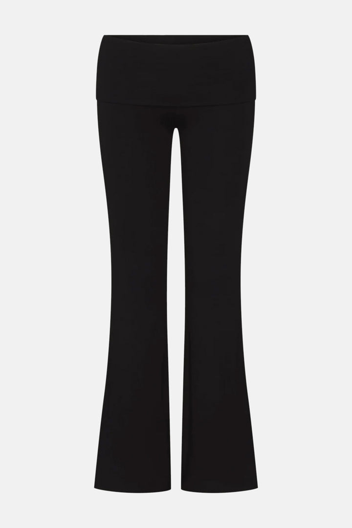 Foldover Flare Pant Black