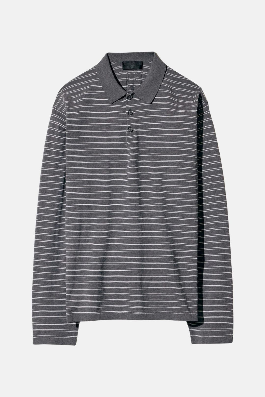 Foley Stripe Polo Charcoal/Ivory Stripe