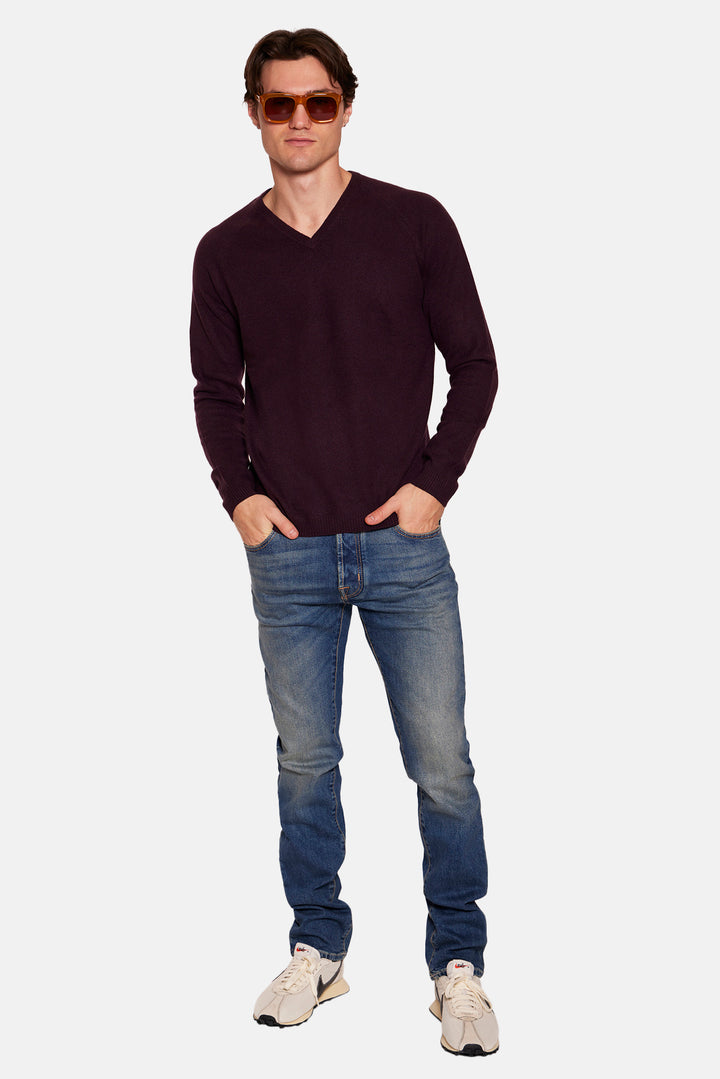 Ford Cashmere V Neck Merlot