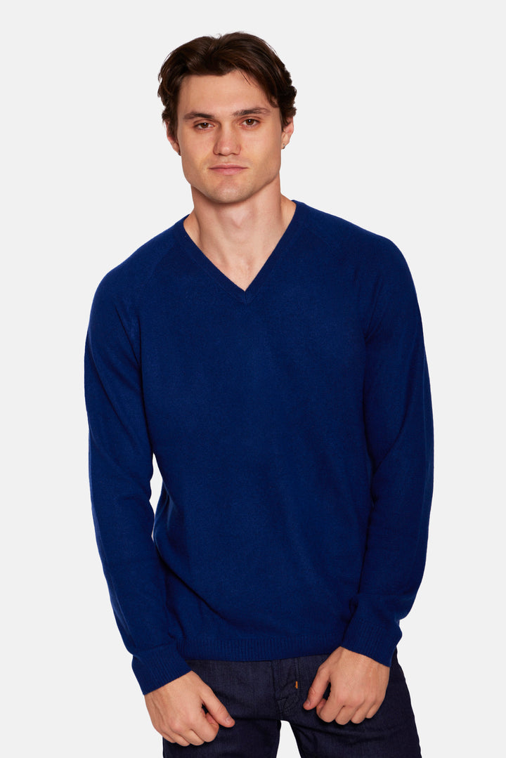 Ford Cashmere V Neck Midnight Blue