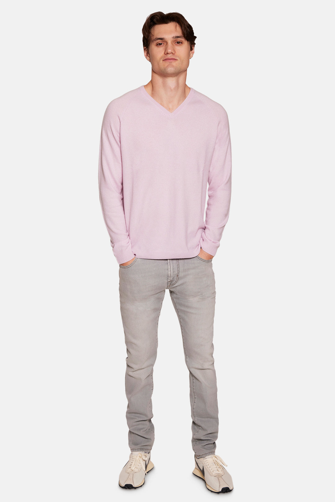Ford Cashmere V Neck Pink