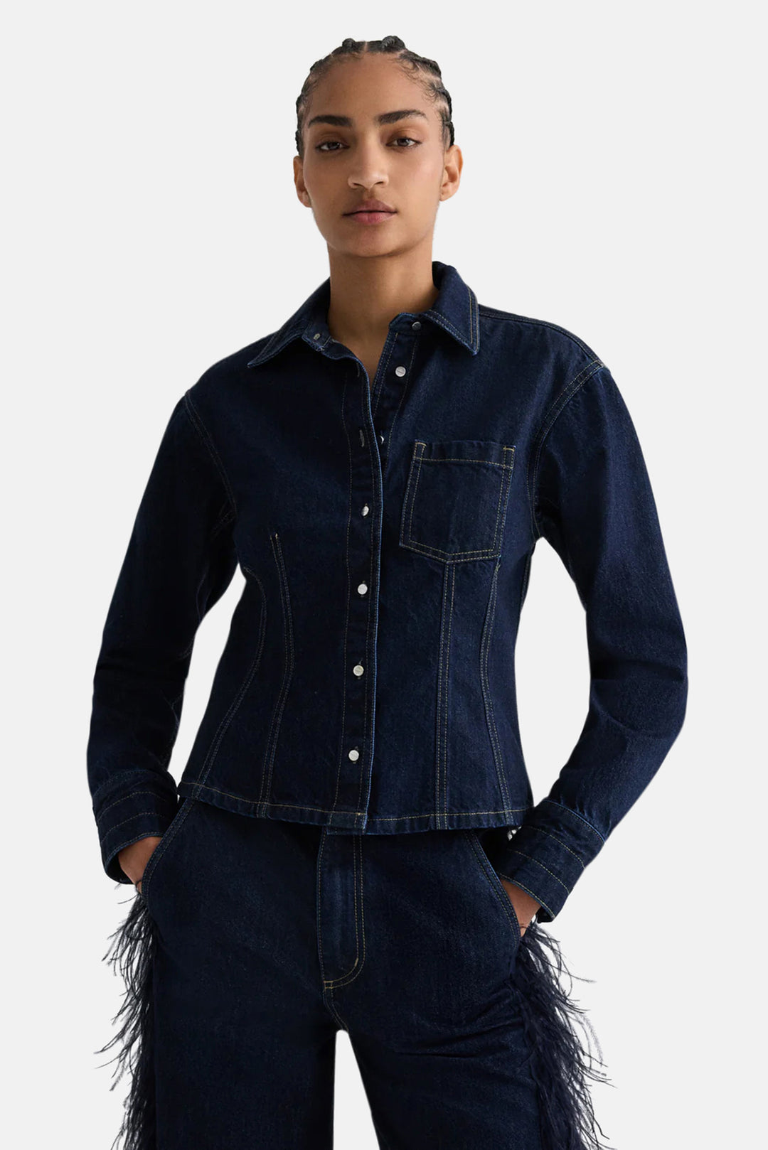 Franny Shirt in Indigo Resin