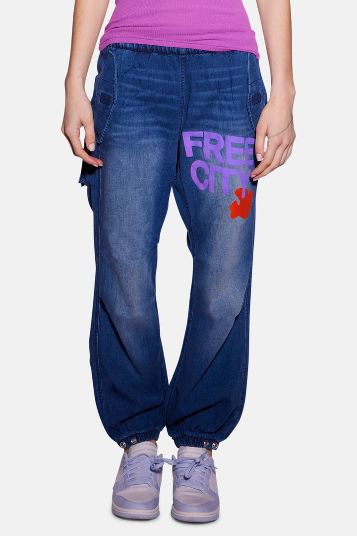 FreeCity LARGE Flap/Snap Shell Pant Indigo 2