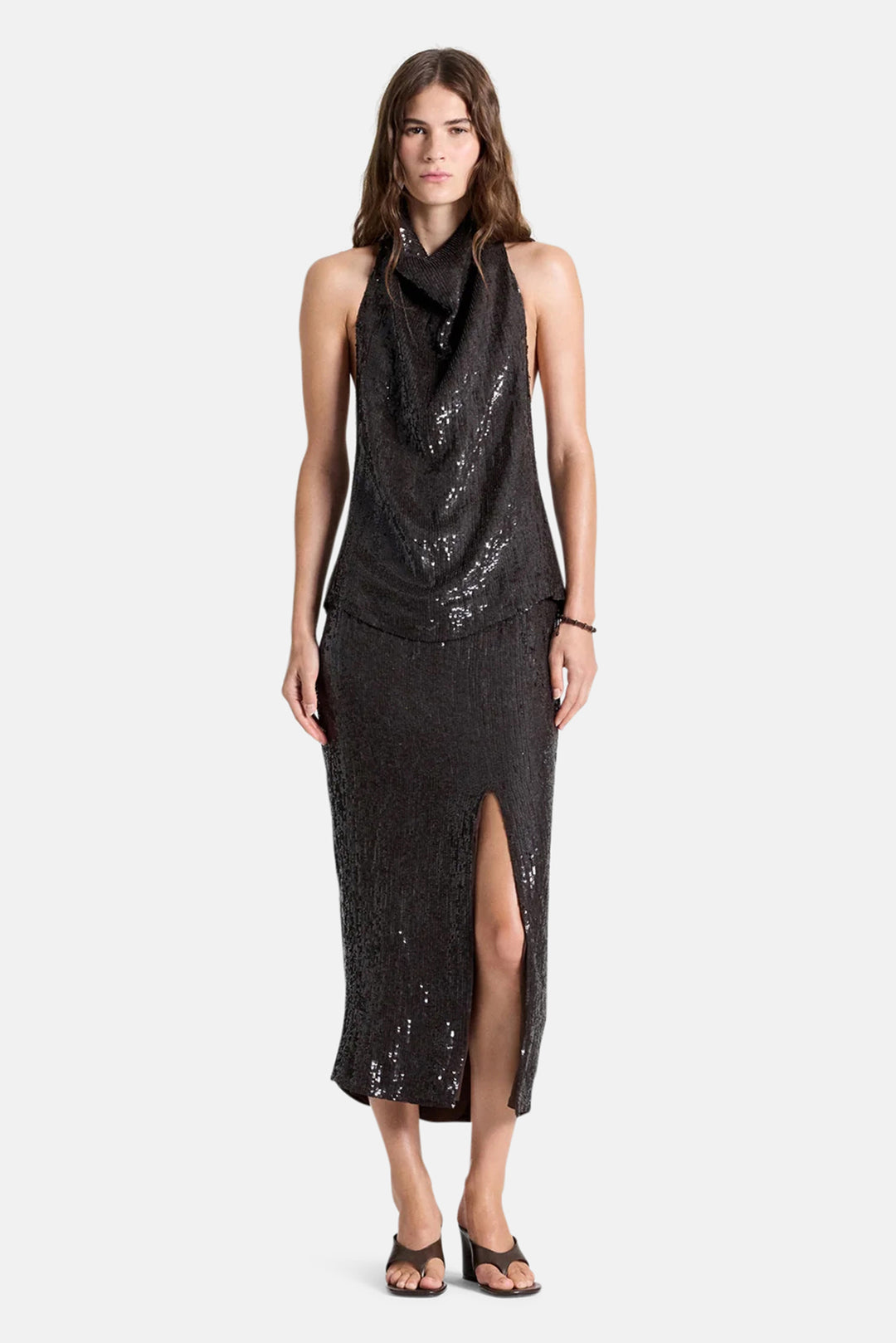 Friday Night Top in Fishscale Sequins Delicioso