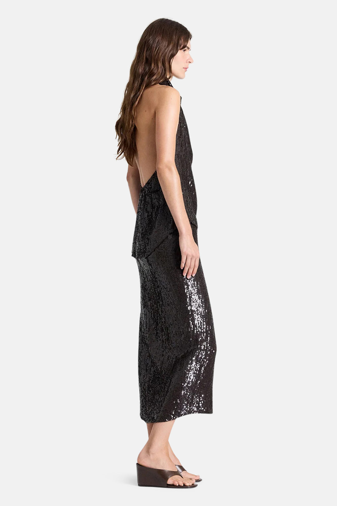 Friday Night Top in Fishscale Sequins Delicioso