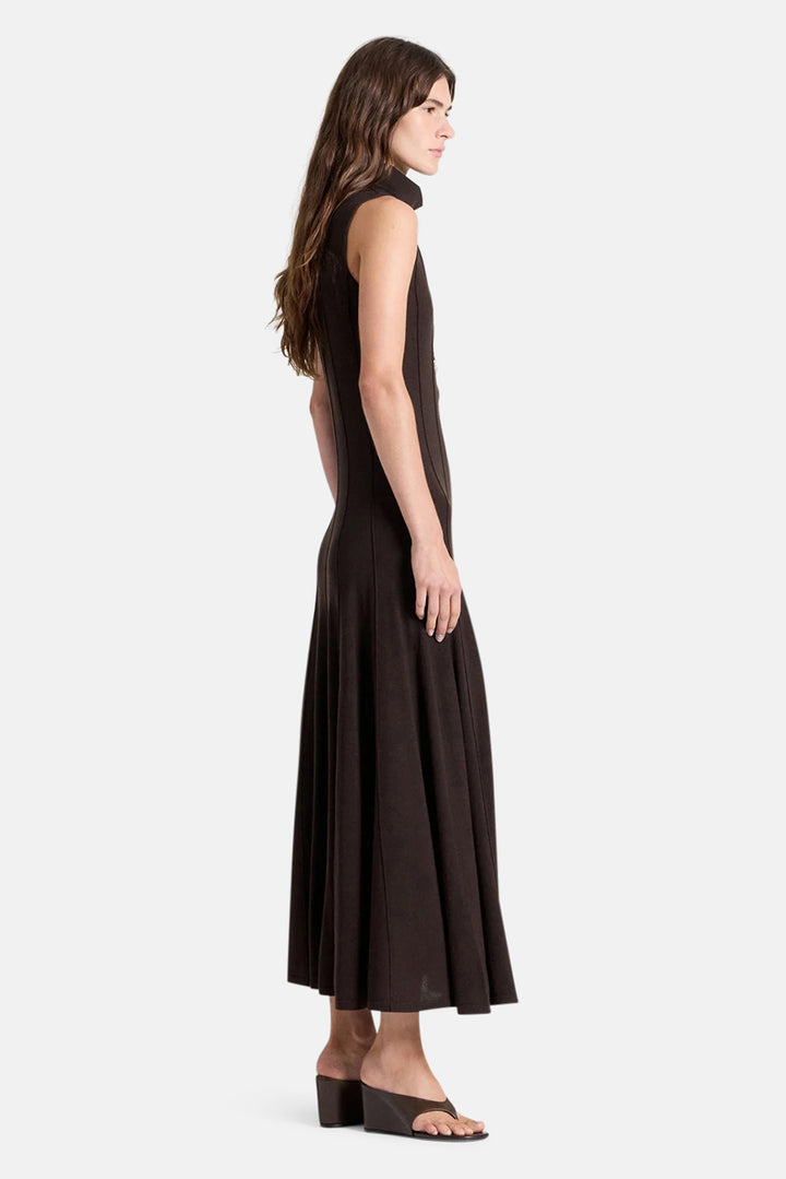 Funnel Neck Sleeveless Dress After Dark