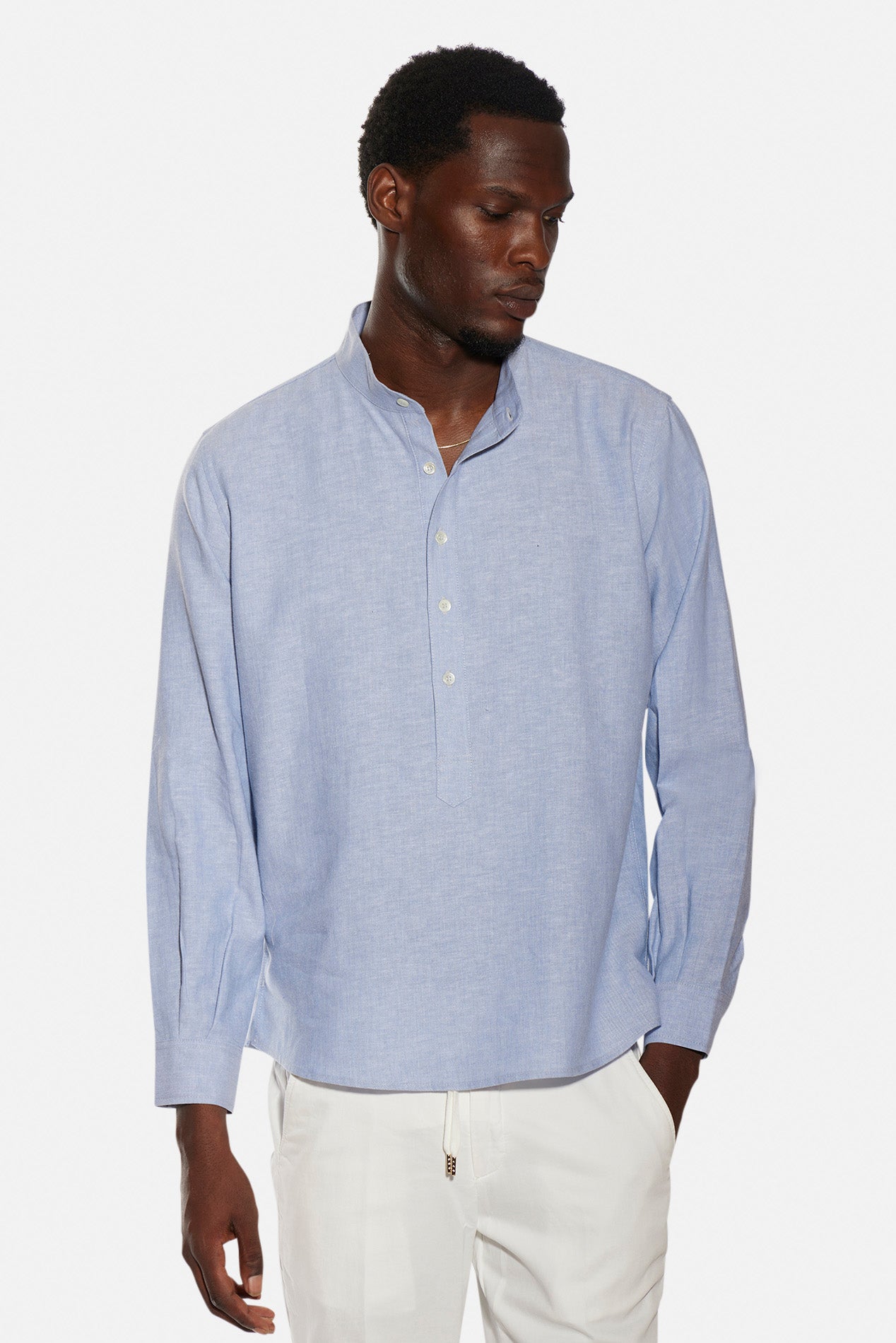 Gabri Pop Over Shirt Chambray – blueandcream