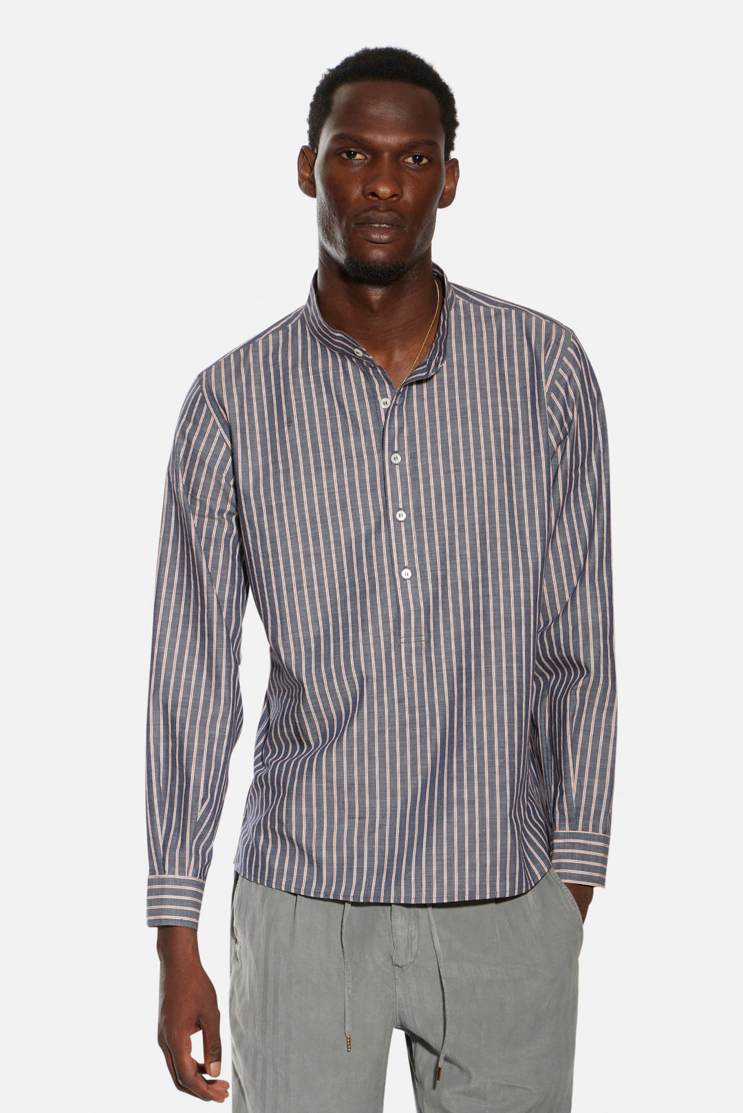 Gabri Pop Over Shirt Denim Red/White Stripe