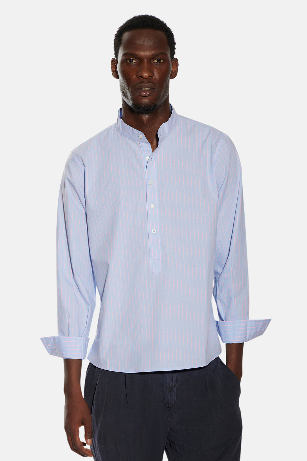 Gabri Pop Over Shirt Sky/Pink Stripe