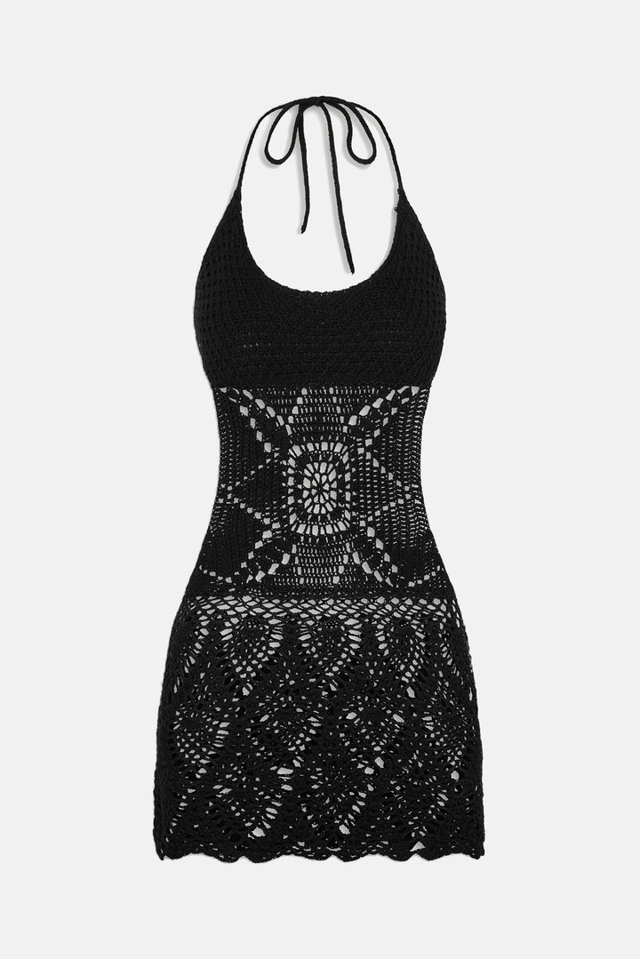 Gabriella Crochet Coverup Black