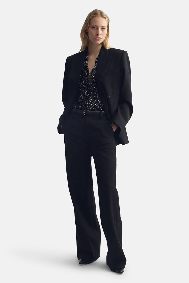 Gaia Slim Shirt Black/Ivory Star