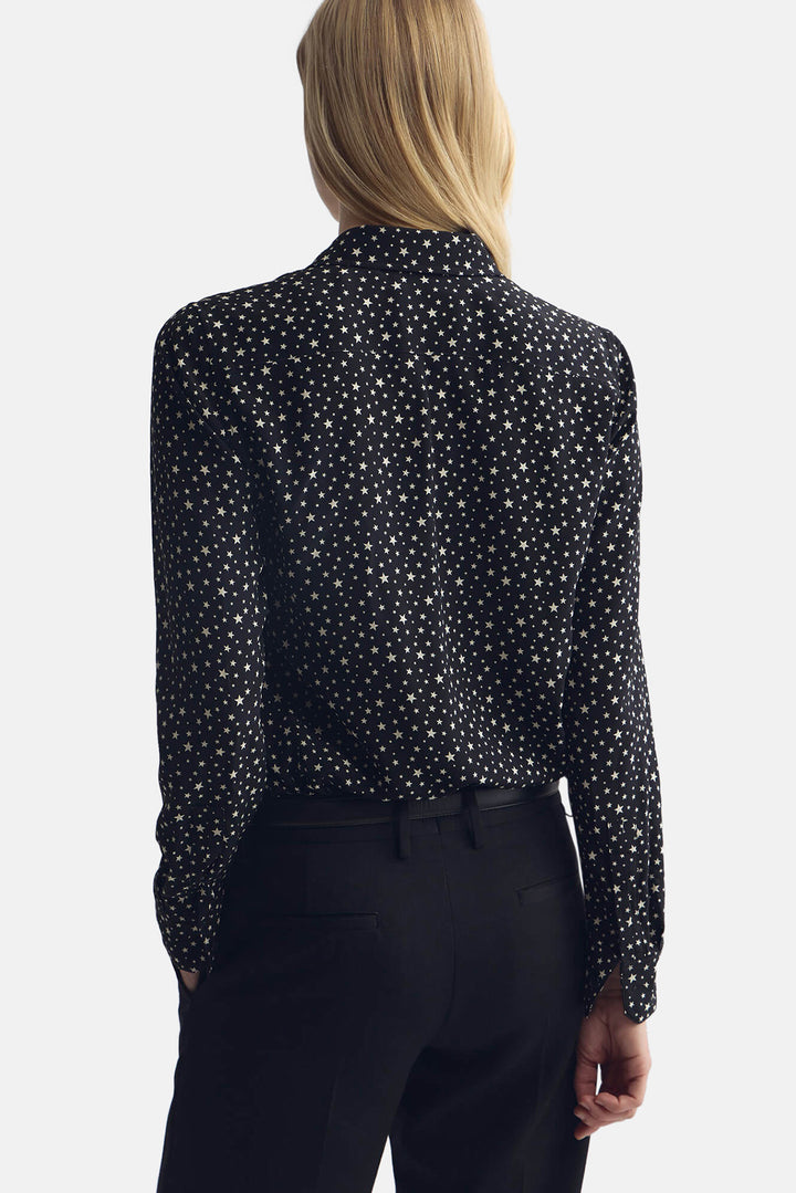 Gaia Slim Shirt Black/Ivory Star