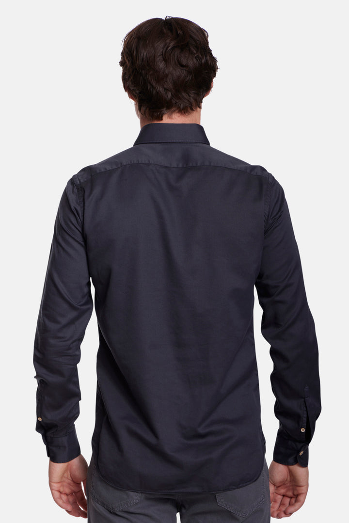 Garment Dyed Tencel Shirt Charcoal