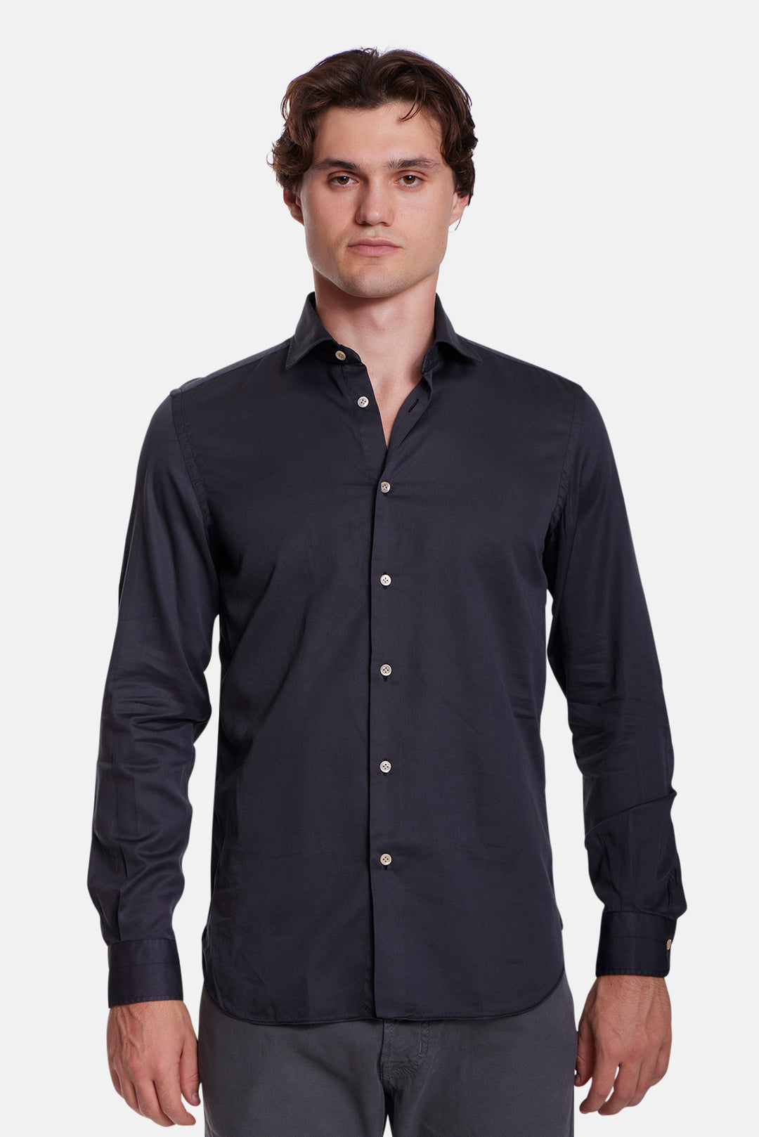 Garment Dyed Tencel Shirt Charcoal