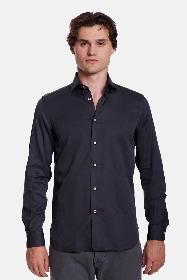 Garment Dyed Tencel Shirt Charcoal