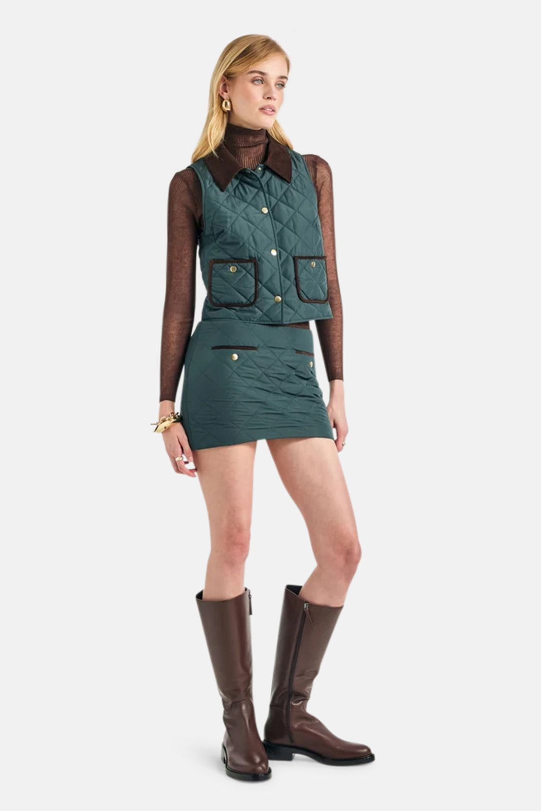 Genna Skirt in Evergreen