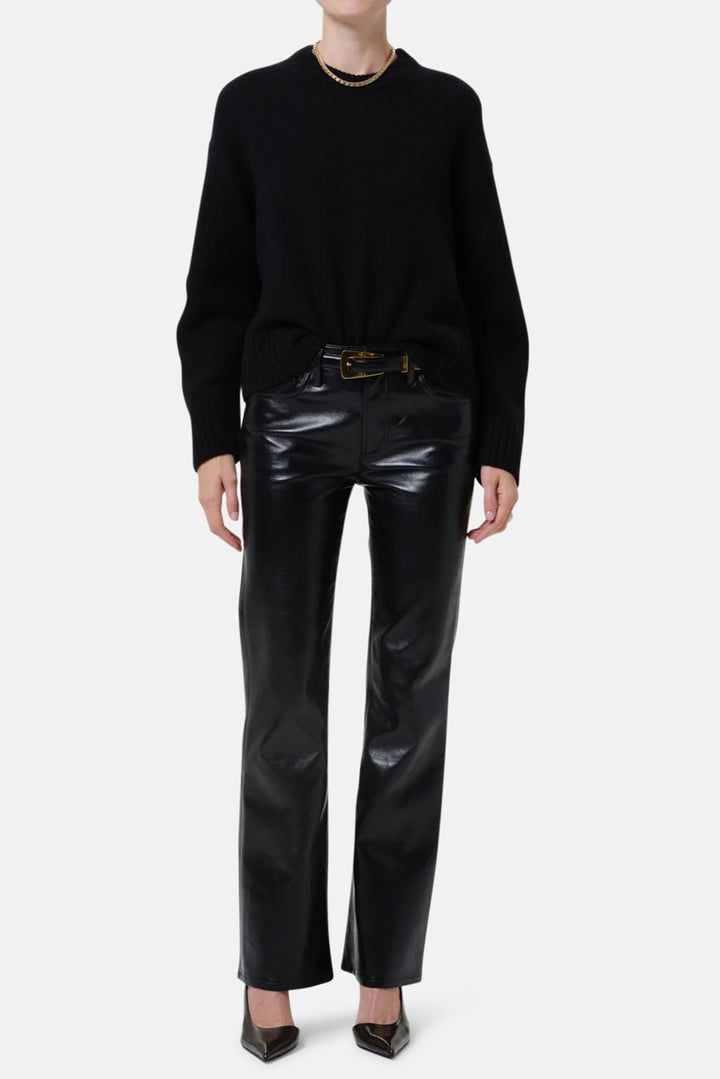 Genova Low Rise Recycled Leather Boot in Black