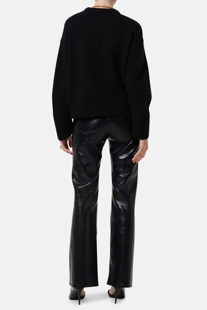 Genova Low Rise Recycled Leather Boot in Black