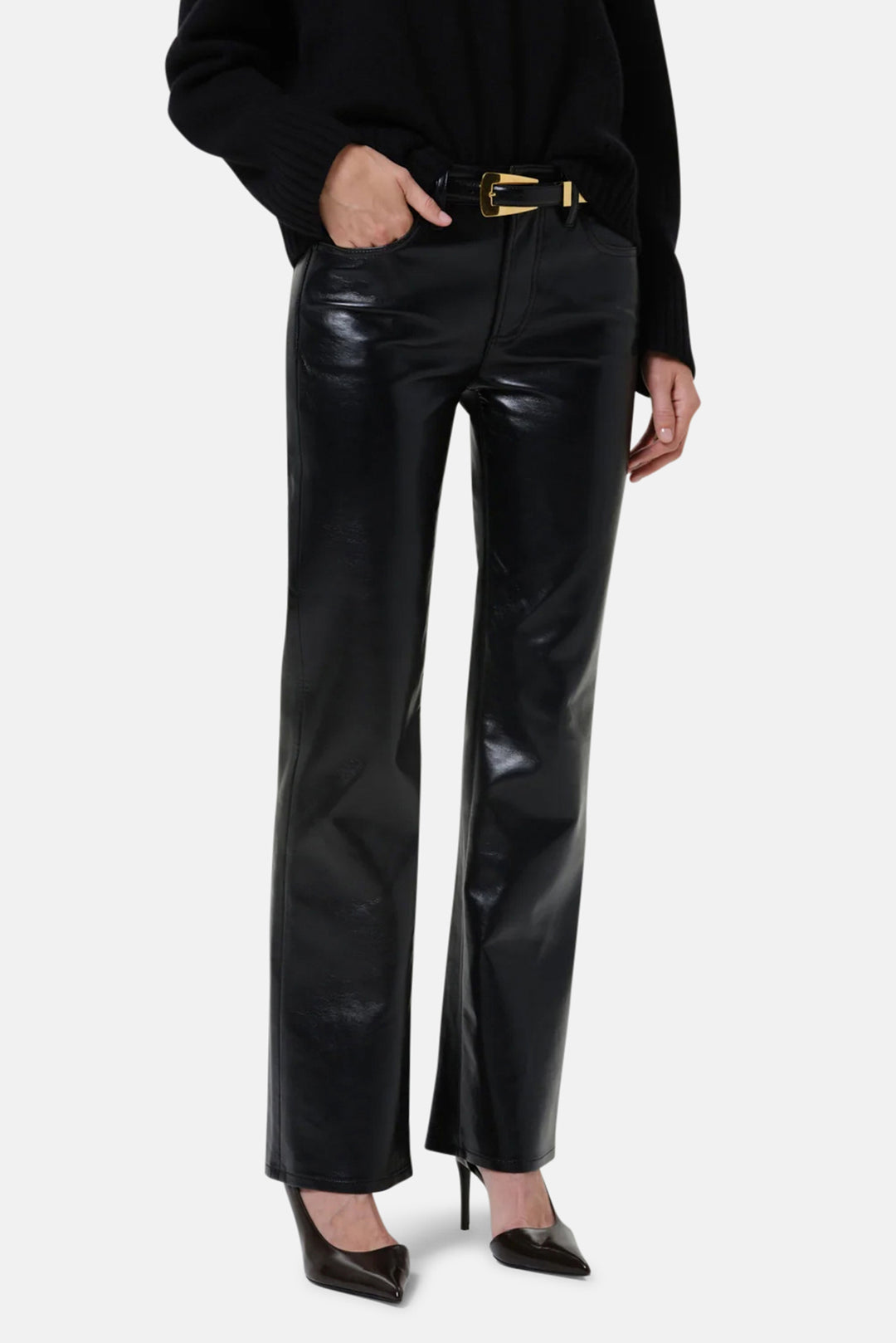 Genova Low Rise Recycled Leather Boot in Black