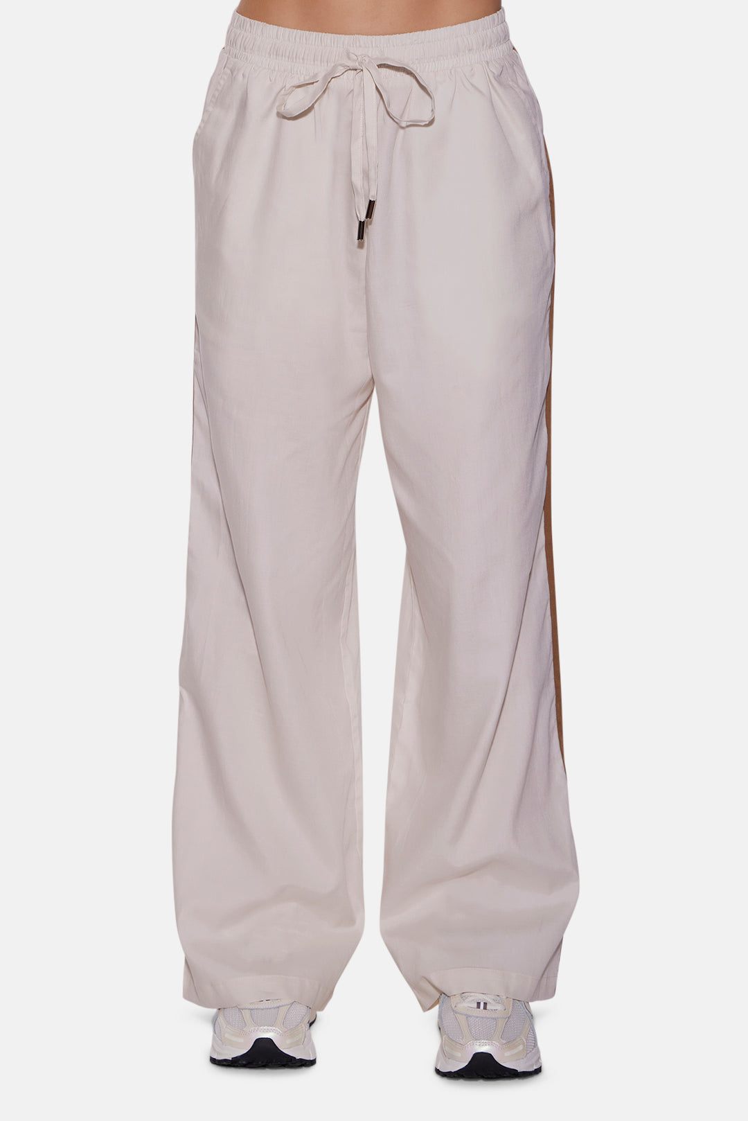 Georgica Beach Poplin Pant Beige w/Brown