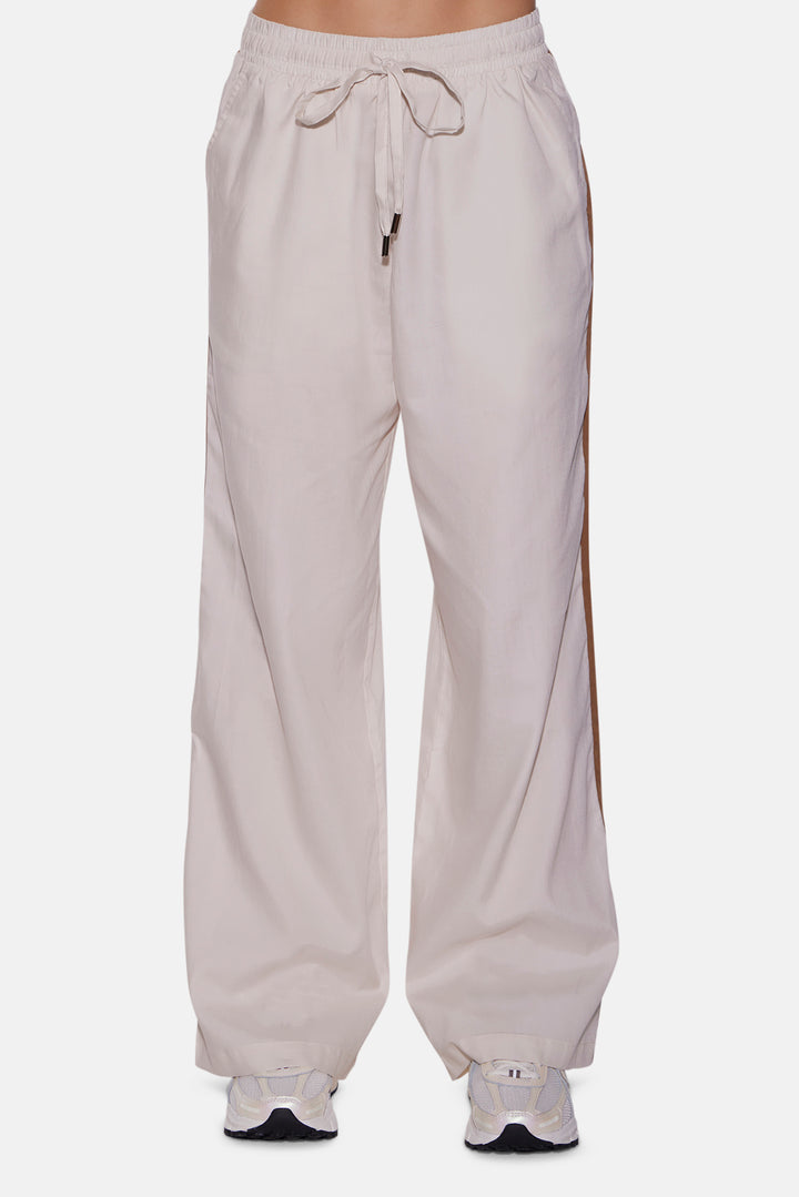 Georgica Beach Poplin Pant Beige w/Brown