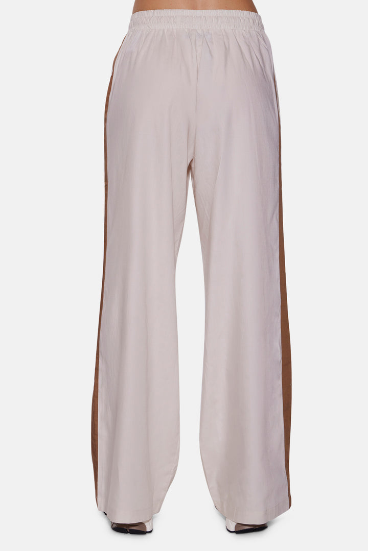 Georgica Beach Poplin Pant Beige w/Brown