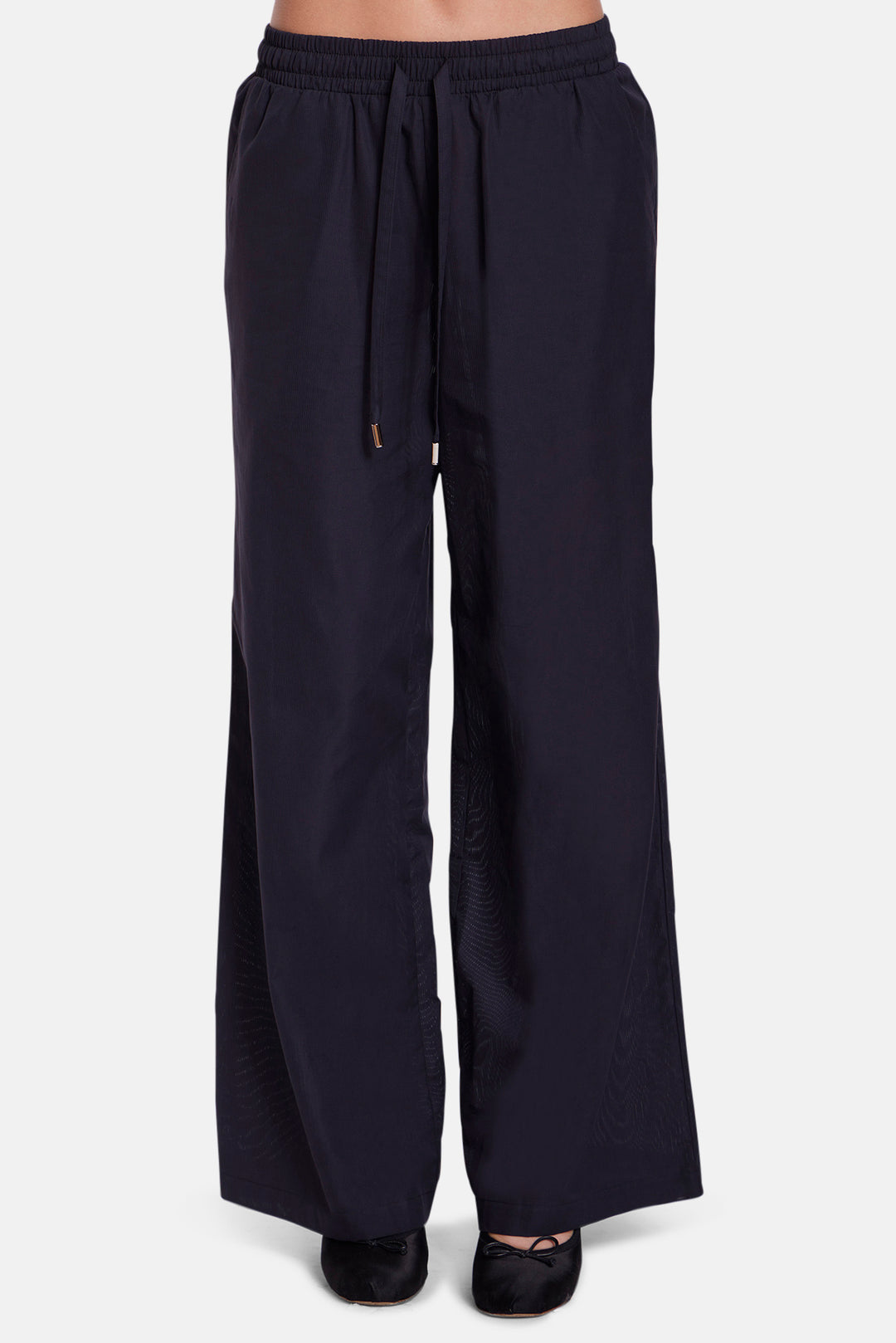 Georgica Beach Poplin Pant Black Sheer
