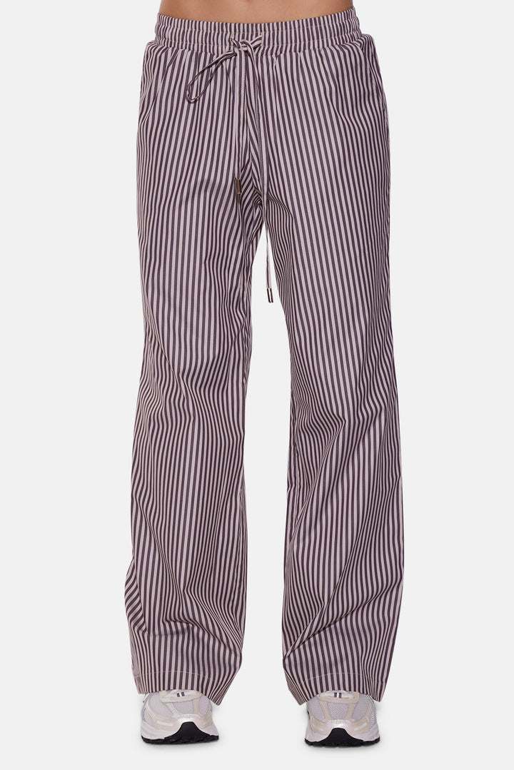 Georgica Beach Poplin Pant Brown/Beige Stripe