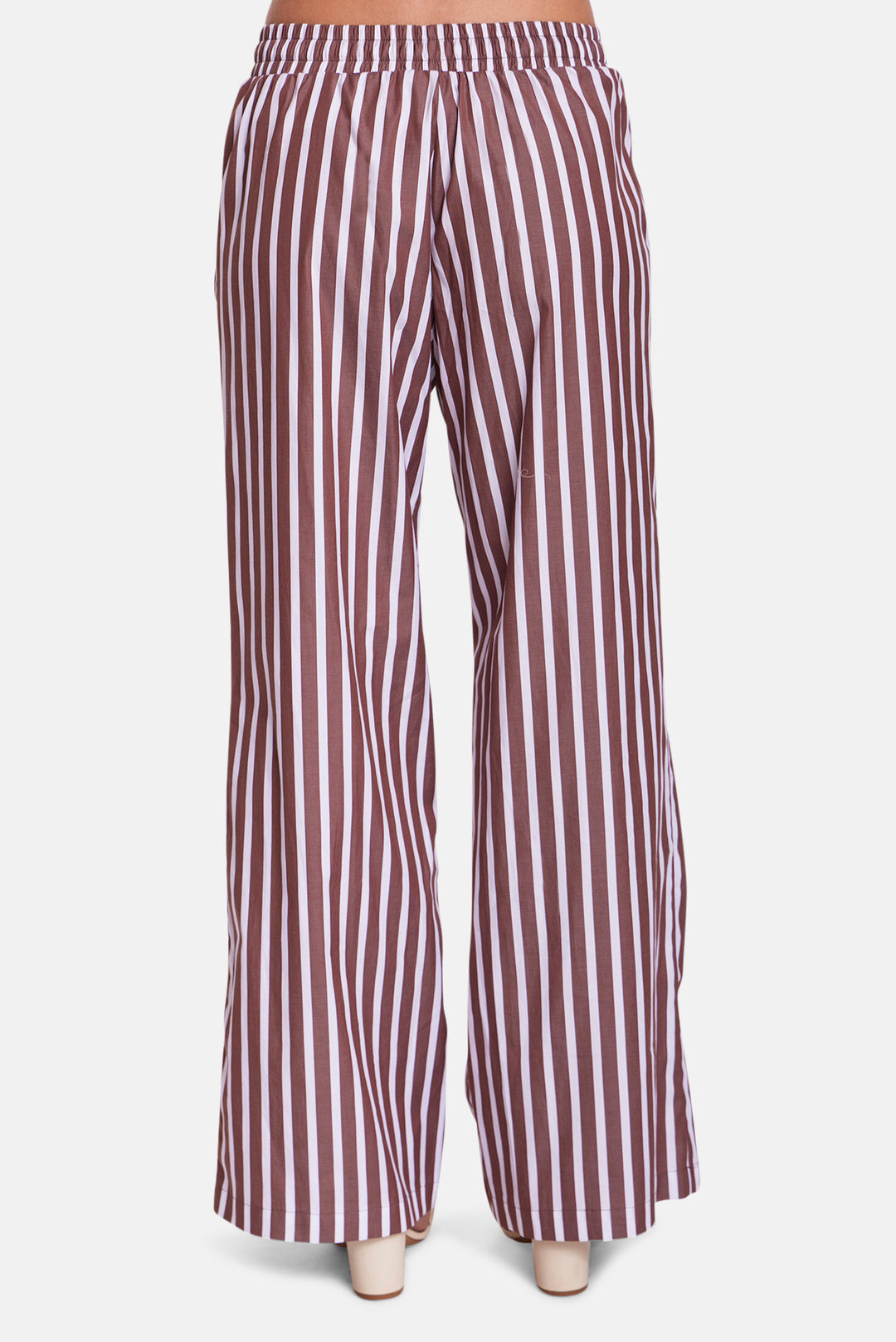 Georgica Beach Poplin Pant Brown/White Stripe