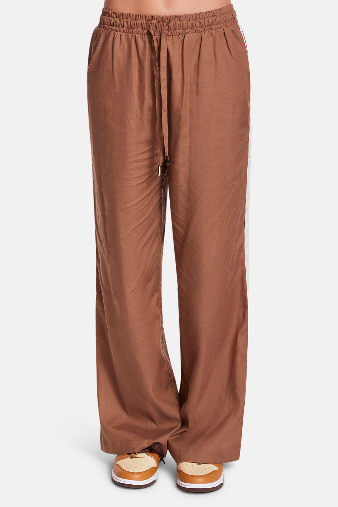 Georgica Beach Poplin Pant Brown w/Beige