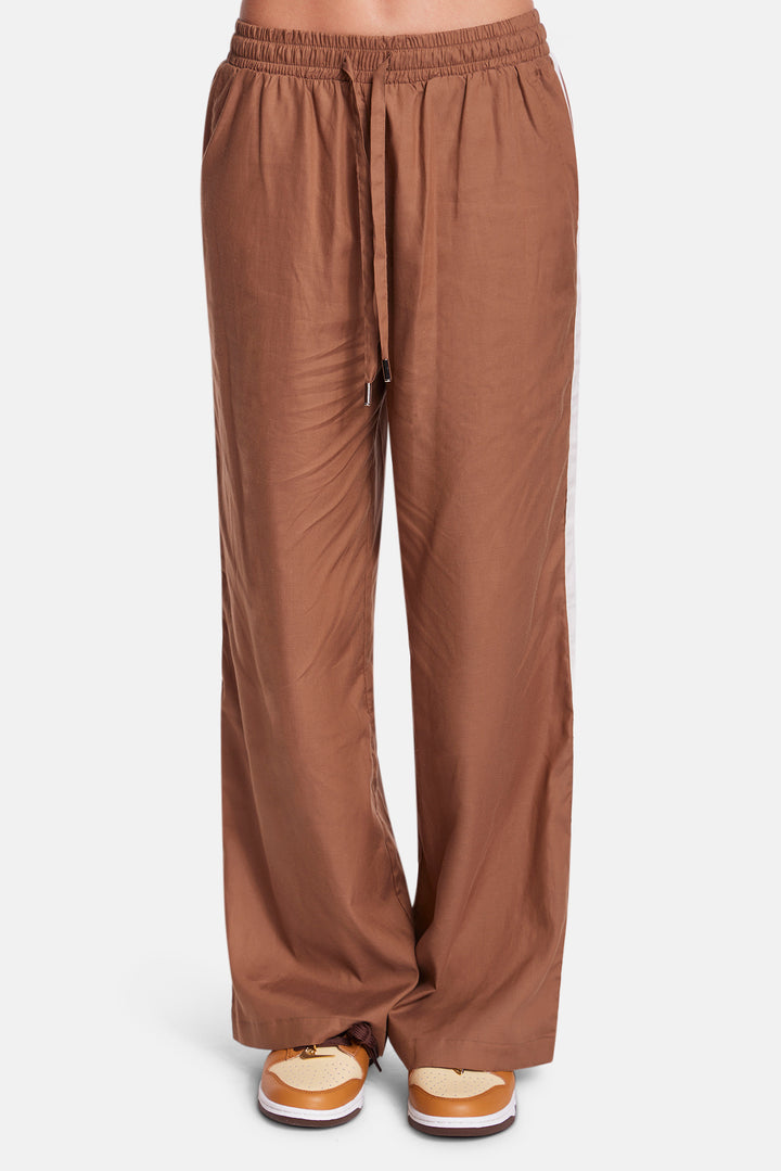 Georgica Beach Poplin Pant Brown w/Beige