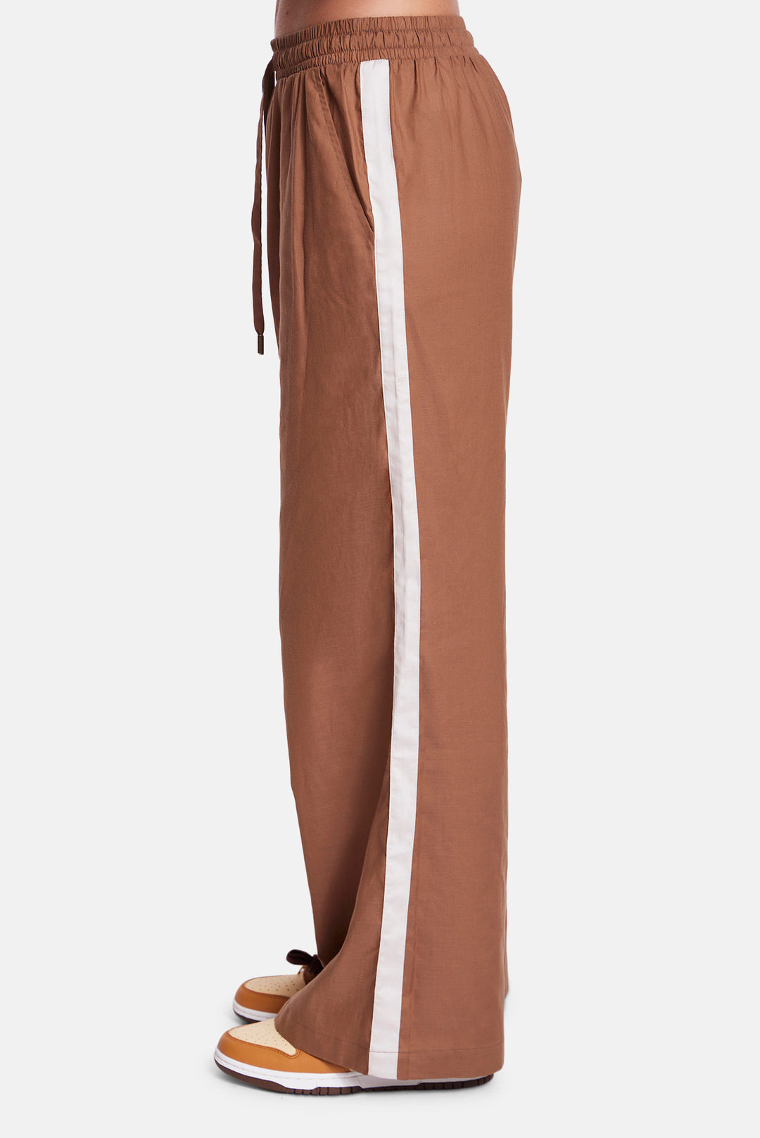 Georgica Beach Poplin Pant Brown w/Beige