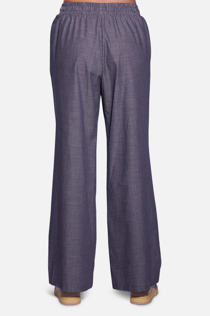 Georgica Beach Poplin Pant Chambray Mini Stripe