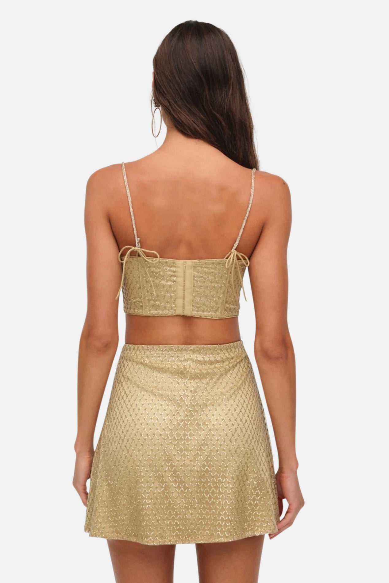 トップス dium / glitter cardigan bustier set dium. glitter cardigan bustier set