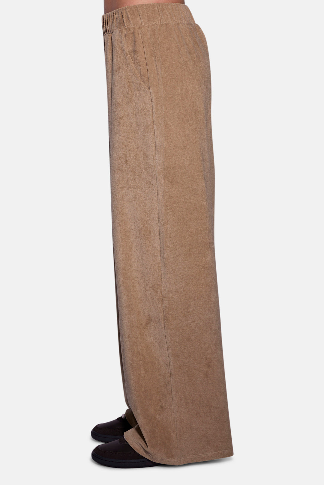 Goldie Wide Leg Terry Pant Sand